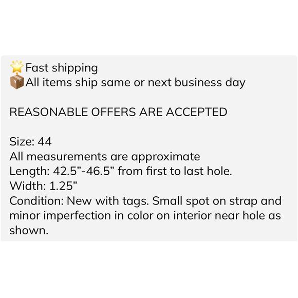 Vtg Veari Leather Belt 44 Mens Brown Mexico Silver Buckle Adjustable Deadstock - Picture 2 of 11